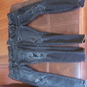 American Eagle men's faded black destructed jeans 32x30 2 pair bundle